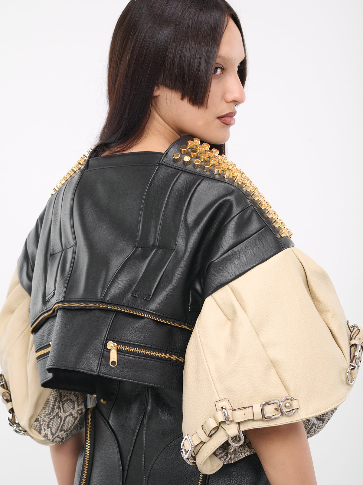 Faux Leather Coat (JL-C009-051-BLACK)