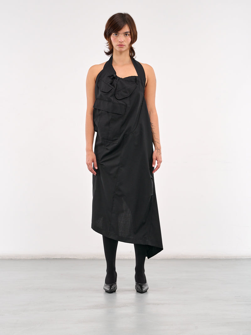 Twisted Utility Cargo Dress (JO-A001-S25-BLACK)