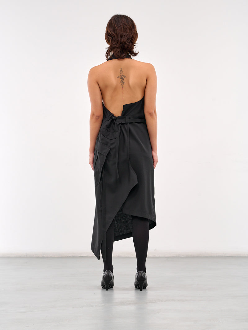 Twisted Utility Cargo Dress (JO-A001-S25-BLACK)