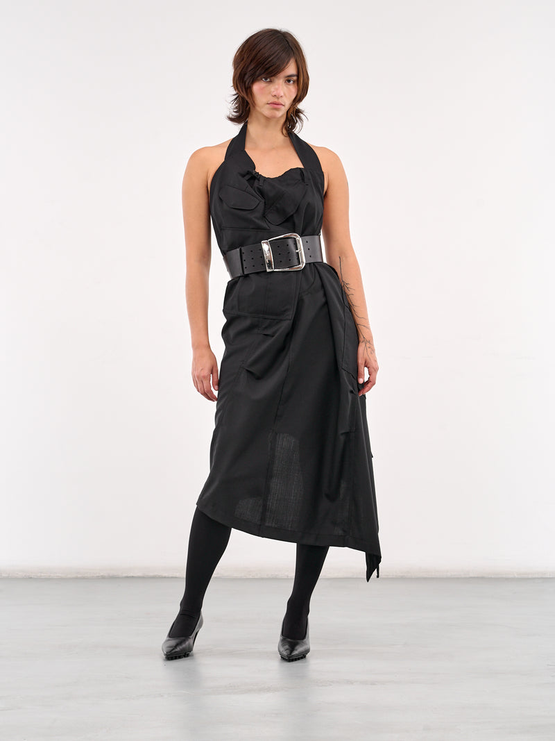 Twisted Utility Cargo Dress (JO-A001-S25-BLACK)