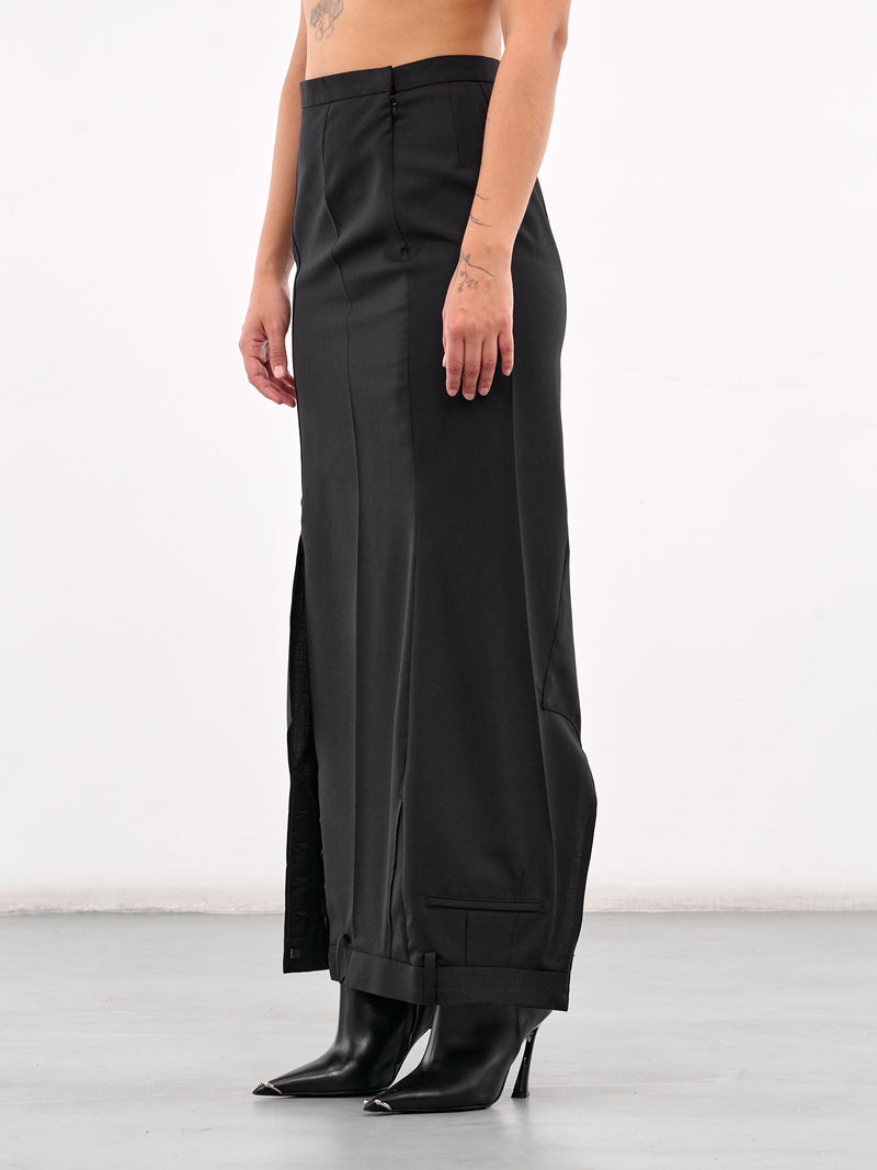 Deconstructed Trousers Skirt (JO-S007-S25-BLACK)