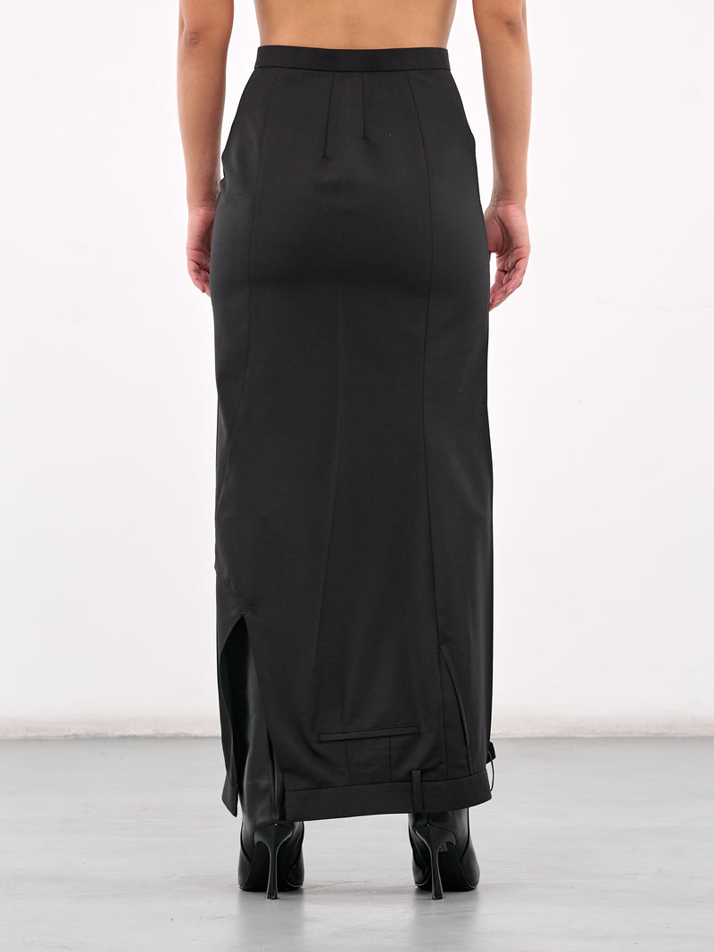 Deconstructed Trousers Skirt (JO-S007-S25-BLACK)