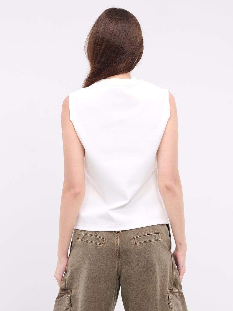 Anchor Embroidery Tank Top (JO0216-PG0999-WHITE)