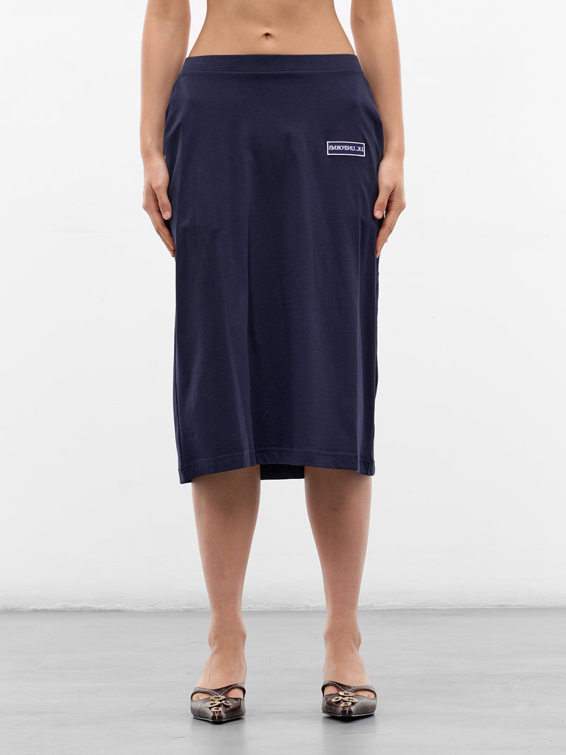 Dark Navy Johanna Cotton Skirt (JOHANNA-DARK-NAVY)