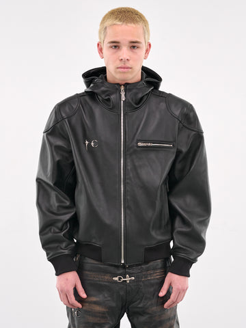 ジャケット・アウター thug club Slim Rock Leather Jacket JP0201-BLACK12515591_large.jpg