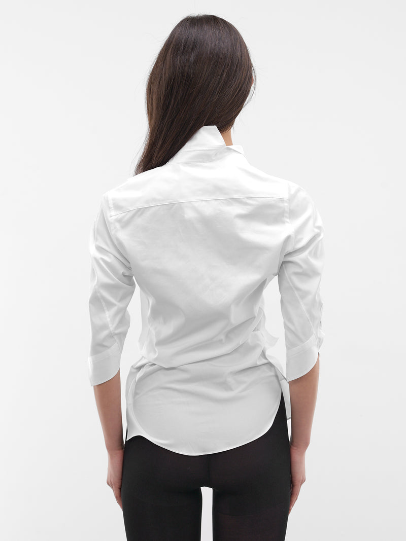 White Asymmetric Cotton Blouse (JQ-B014-S26-WHITE)