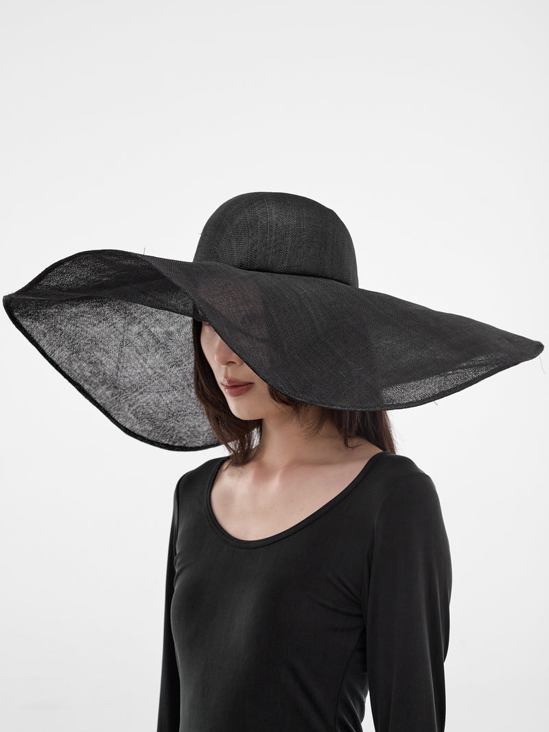 Black Hemp Floppy Brim Hat (JQ-K601-BLACK)