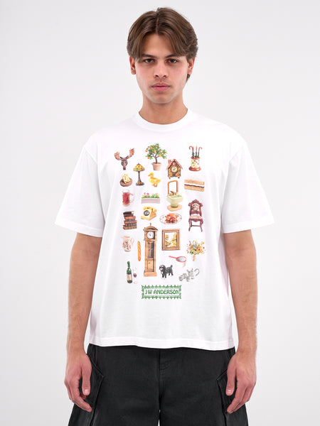 Tシャツ・カットソー JW ANDERSON Men T Shirts JT0257PG1510001 White JW Anderson Anchor-patch Cotton T-shirt | White | FARFETCH