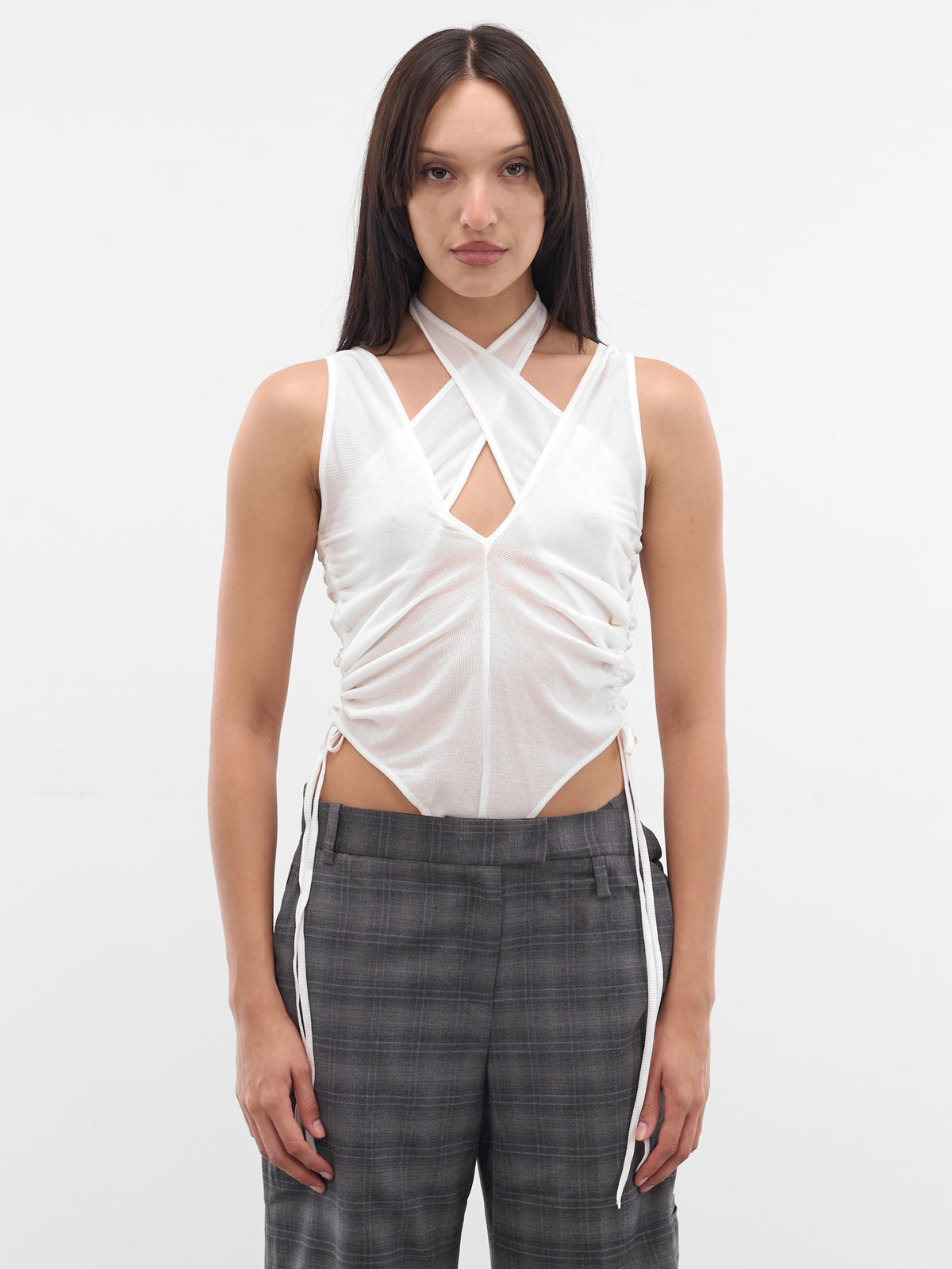 White Bibi Layered Vest (JT12-W18-111-WHITE)