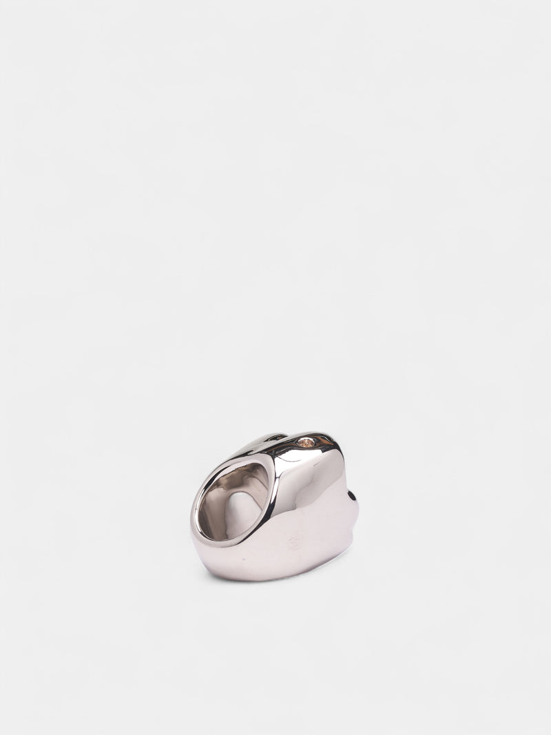 Silver Brass Tooth Ring (JW01-SILVER-PEACH)