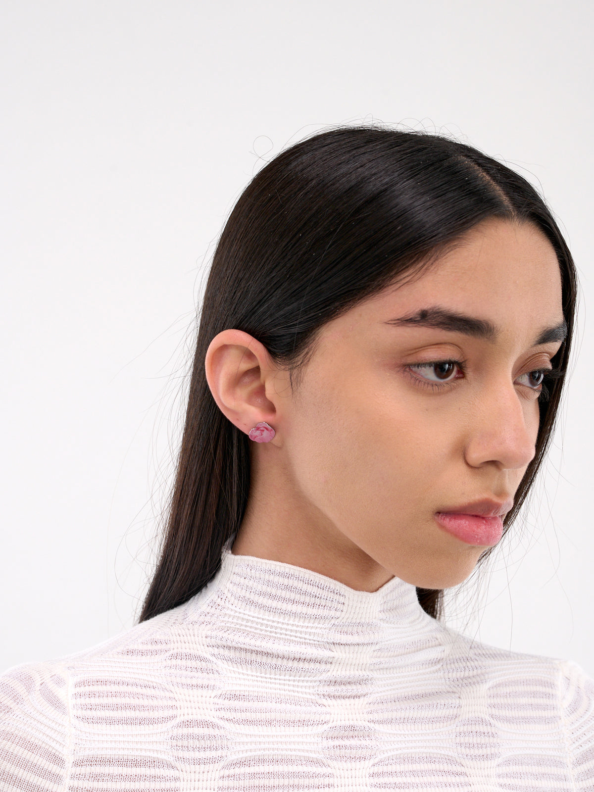 Chewing Gum Earrings (JW14-SILVER-PRINT)