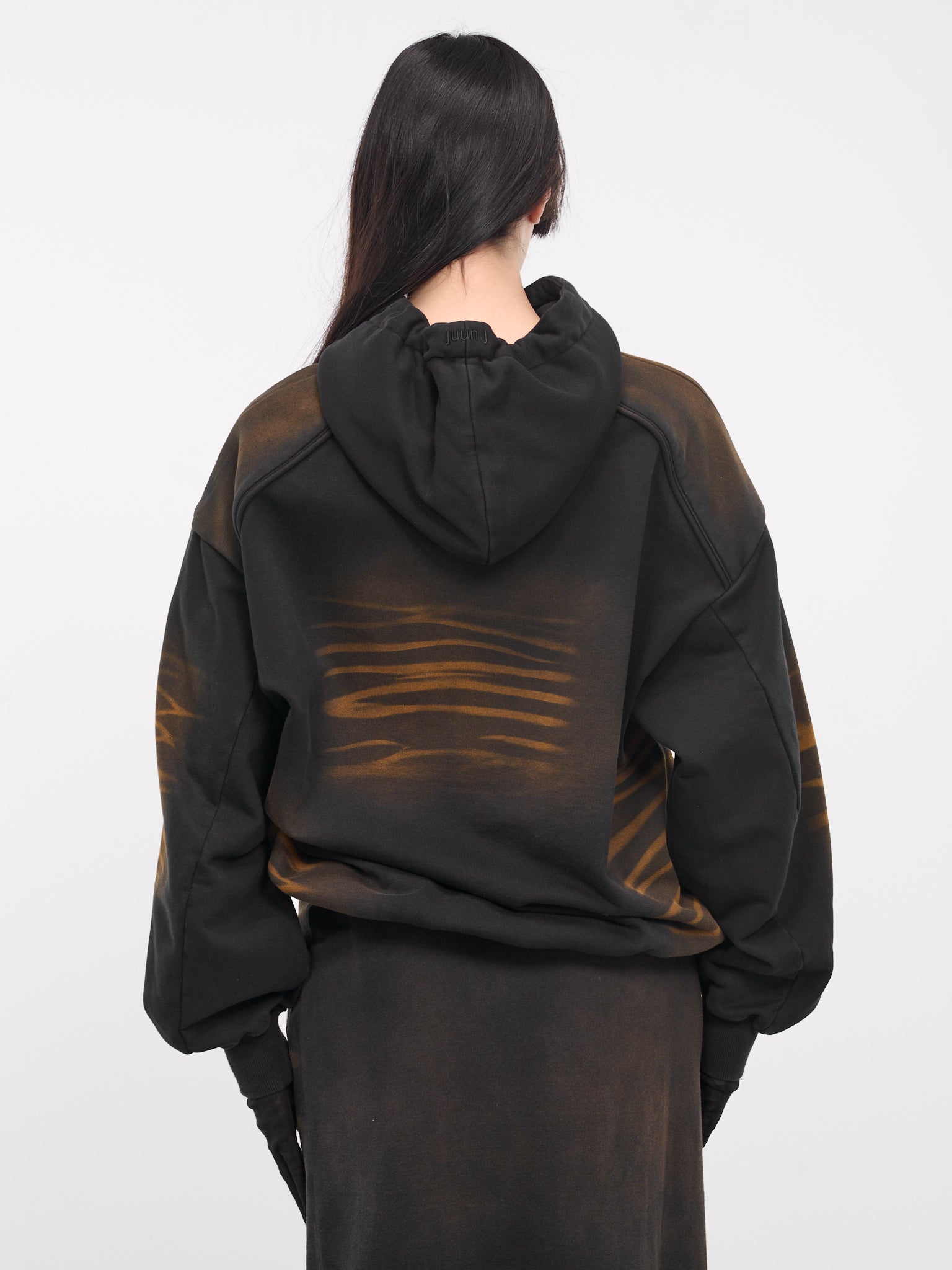Bleached Graphic Hoodie (JW4141W508-YELLOW-BROWN)
