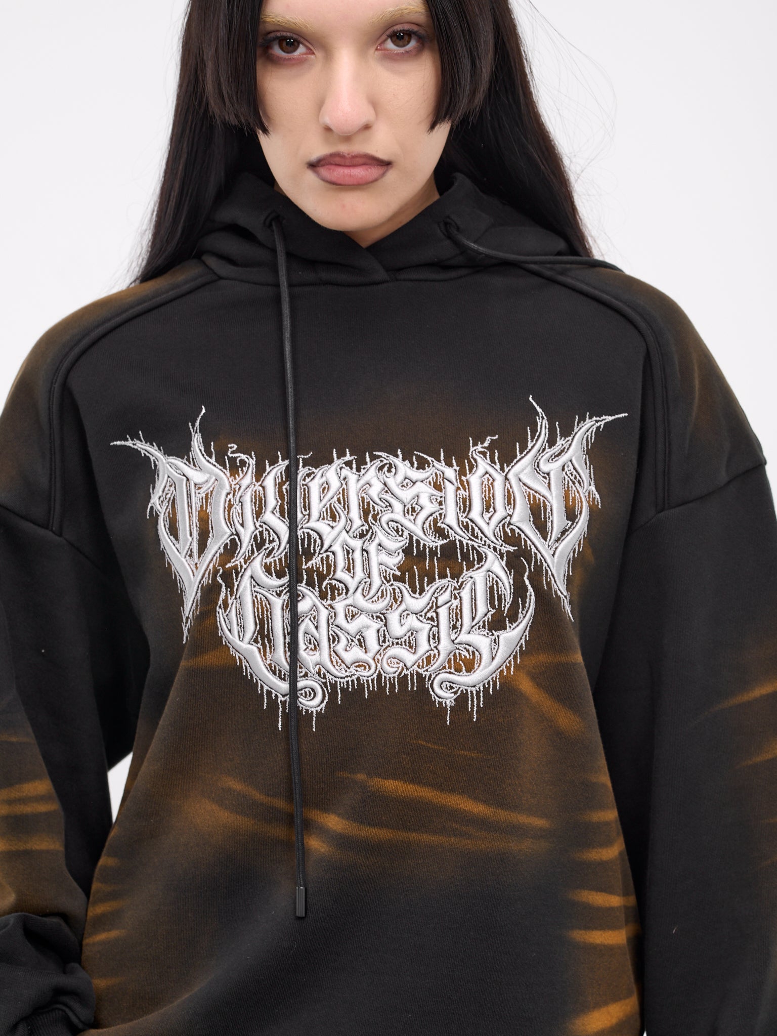 Bleached Graphic Hoodie (JW4141W508-YELLOW-BROWN)
