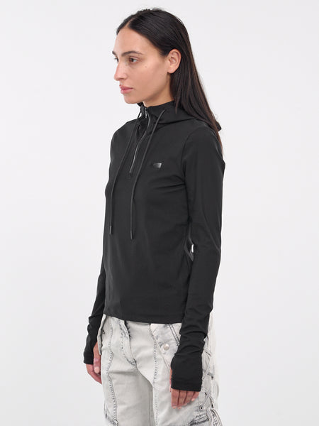 CUT OUT HOODIE(F WHITE): TOPSjosemoon