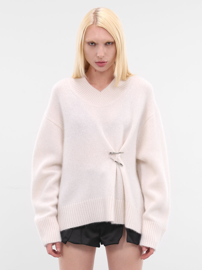 Ivory Cashmere Claws Sweater (K1002-IVORY)