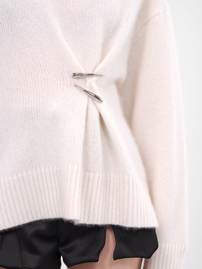 Ivory Cashmere Claws Sweater (K1002-IVORY)