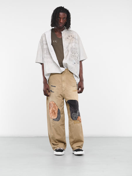パンツ Refomed 22AW KATSURAGI PANTS SIZE M KAPITAL Katsuragi High Waisted Nime Pants in Green | SVD