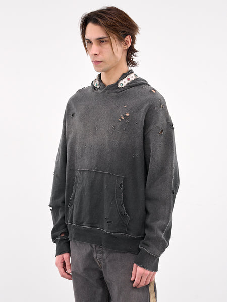 CNCPTS Melange Neoprene Zip Hoodie (Charcoal)
