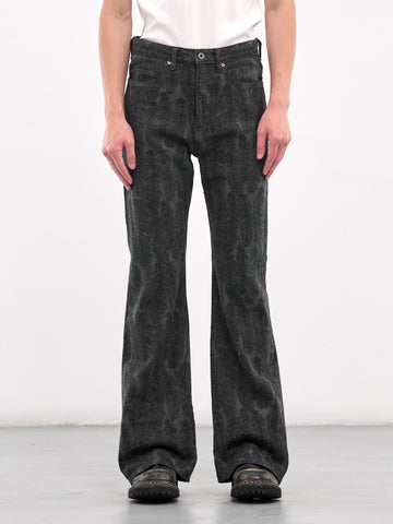 Kapital denim マグパイフェザーバギー パンツsize 3 K2503LP027-