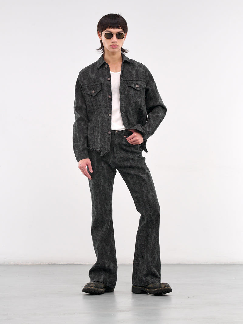 Magpie Feather Denim Jeans (K2503LP027-BLACK)