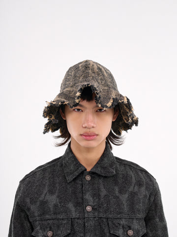 初売り旅行 Feather Magpie Denim (K2503XH500-BLACK-BEIGE) Hat Tulip 帽子