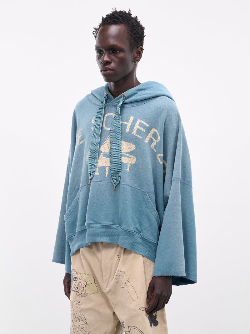 'Life Scherzo' Fleece Devil Hoodie (K2504LC153-TAQ-TURQUOISE)