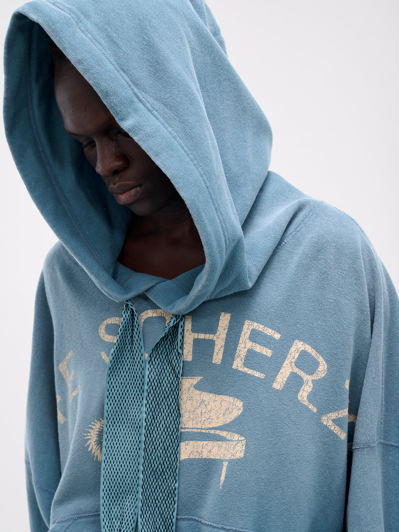 'Life Scherzo' Fleece Devil Hoodie (K2504LC153-TAQ-TURQUOISE)
