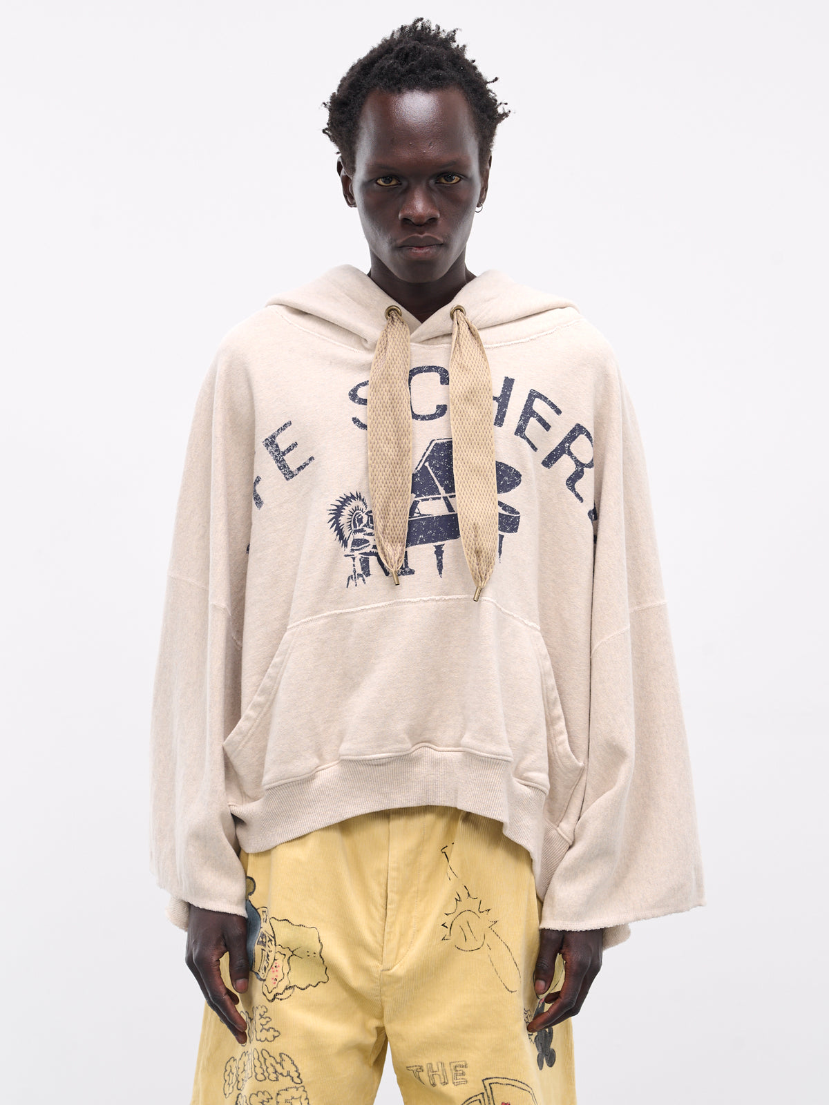 'Life Scherzo' Fleece Devil Hoodie (K2504LC154-NAT-NATURAL)