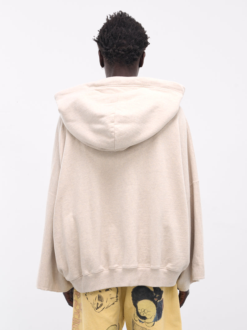 'Life Scherzo' Fleece Devil Hoodie (K2504LC154-NAT-NATURAL)