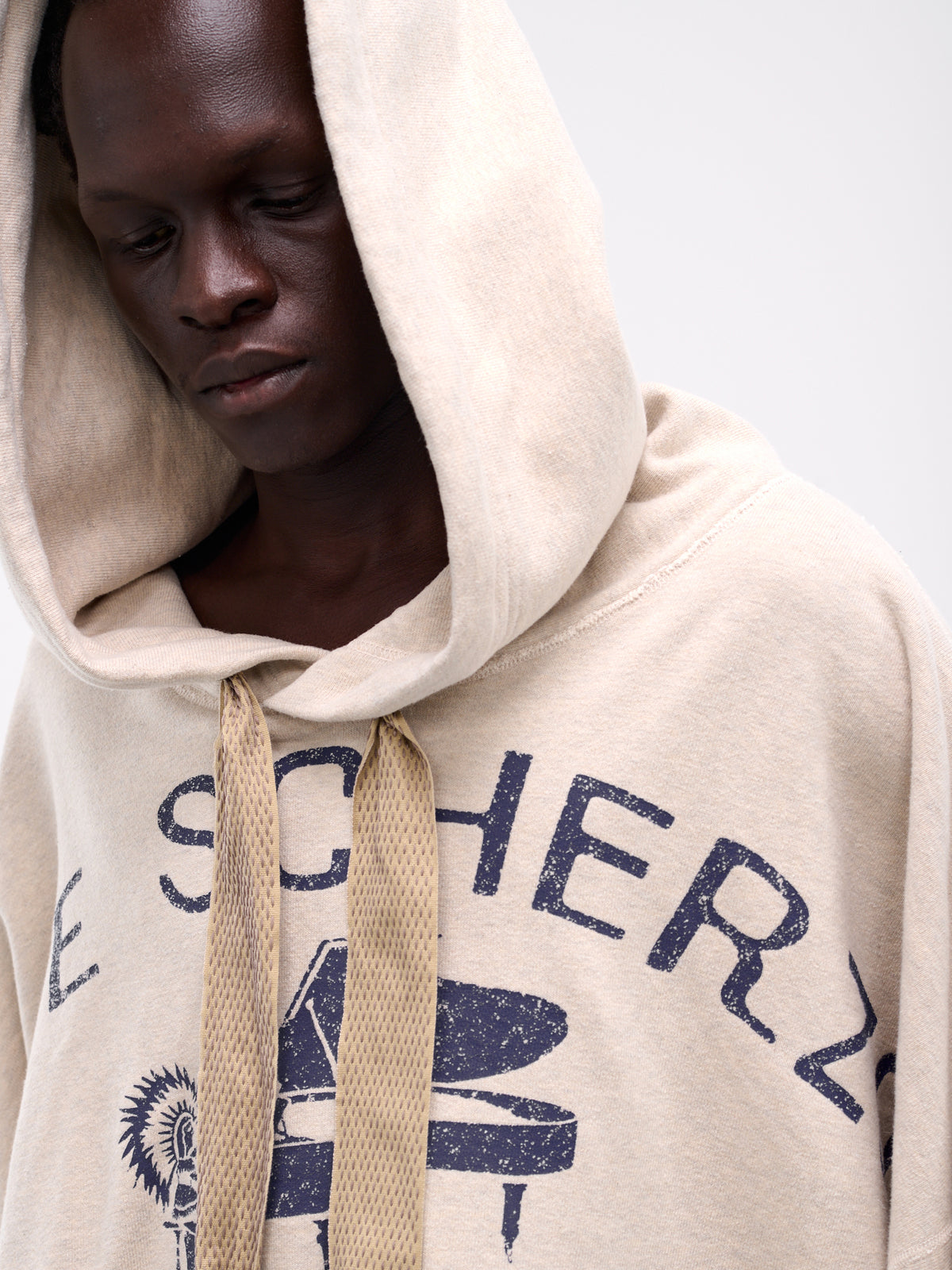 'Life Scherzo' Fleece Devil Hoodie (K2504LC154-NAT-NATURAL)