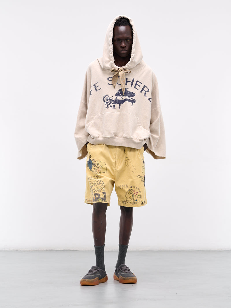 'Life Scherzo' Fleece Devil Hoodie (K2504LC154-NAT-NATURAL)