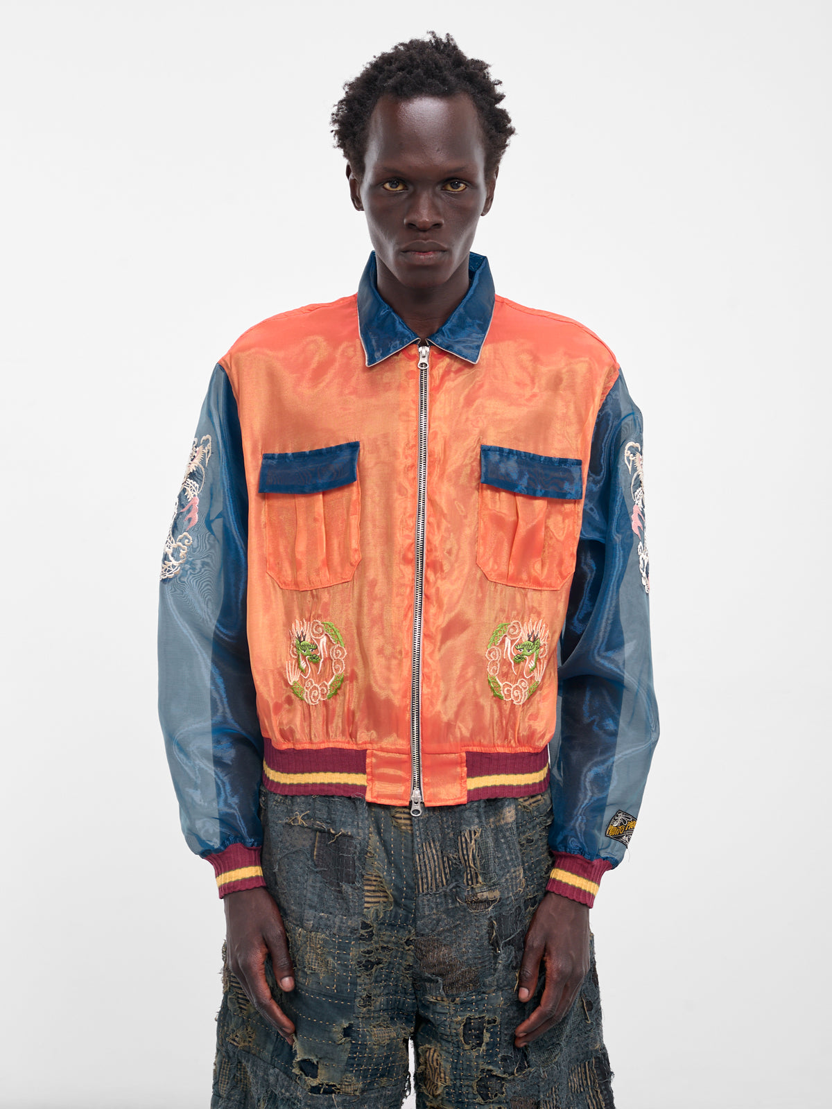 Sheer Japan Souvenir Zip Jacket (K2504LJ183-ORB-ORANGE-BLUE)