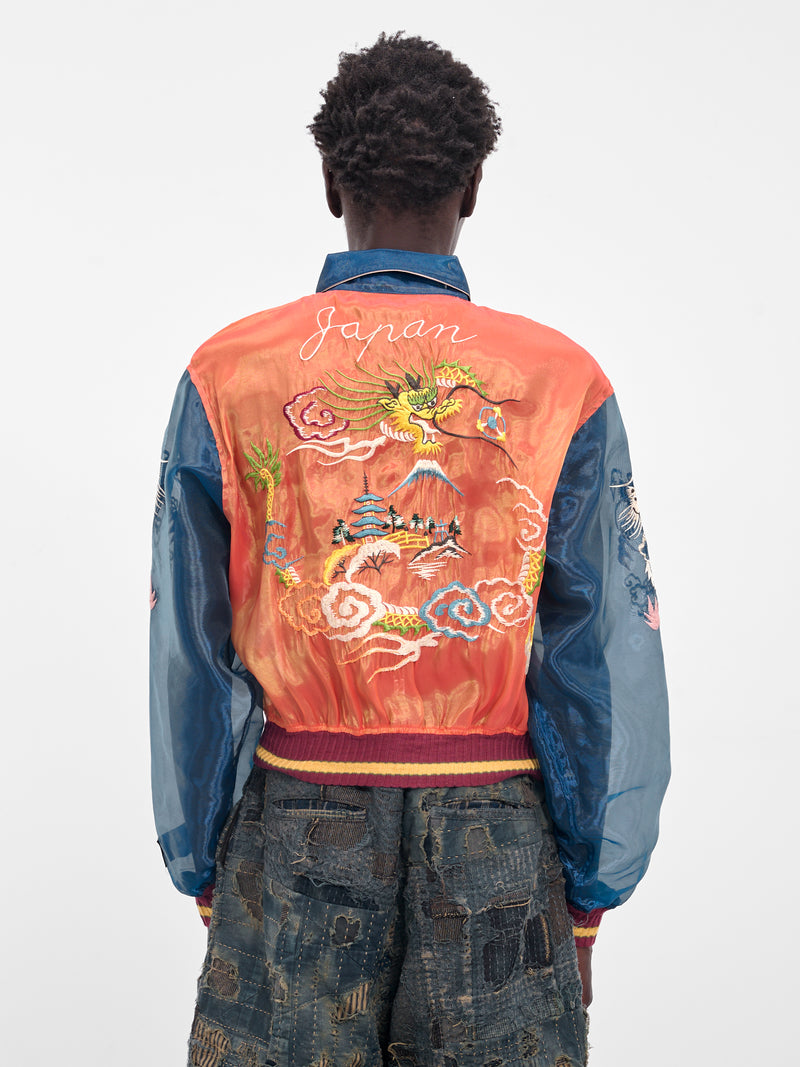 Sheer Japan Souvenir Zip Jacket (K2504LJ183-ORB-ORANGE-BLUE)
