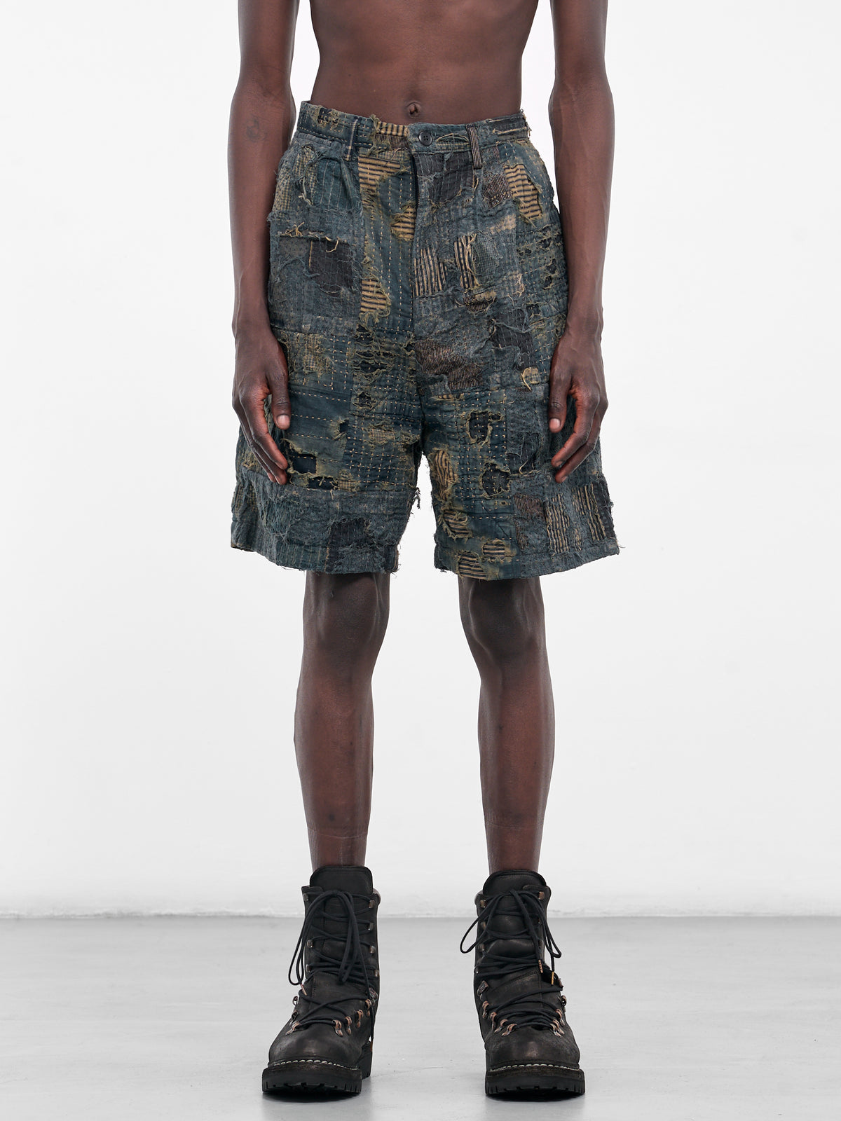 Boro Patchwork Shorts (K2505SP222-IDG-INDIGO)
