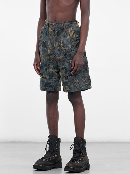 Boro Patchwork Shorts (K2505SP222-IDG-INDIGO)