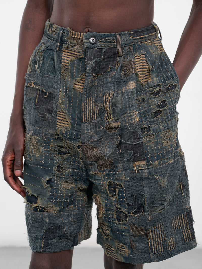 Boro Patchwork Shorts (K2505SP222-IDG-INDIGO)