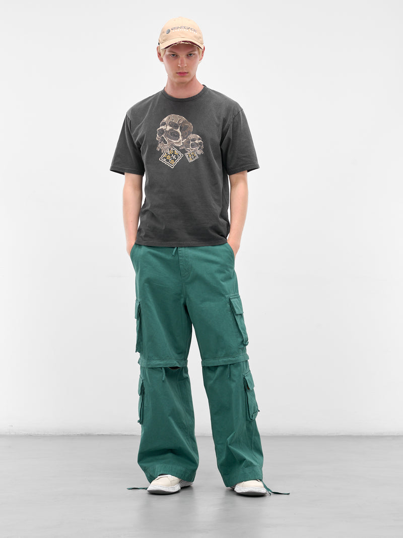 'Peckish Rain Skull' Graphic Tee (K2506CS233-BLK-BLACK)