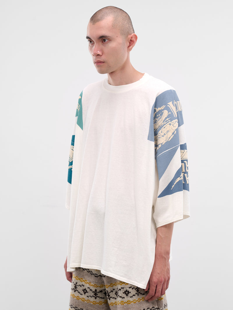 Yukon River Print Oversized Tee (K2508SC010-BLUE)