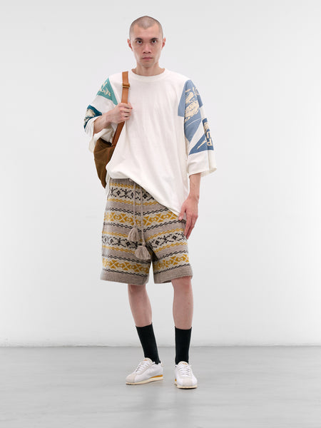Fair Isle Wool Knit Shorts (K2509KN027-YELLOW)