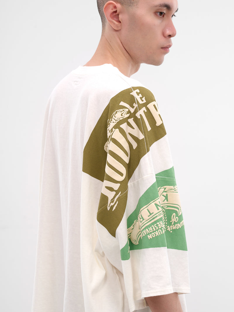 Yukon River Print Oversized Tee (K2508SC010-GREEN)