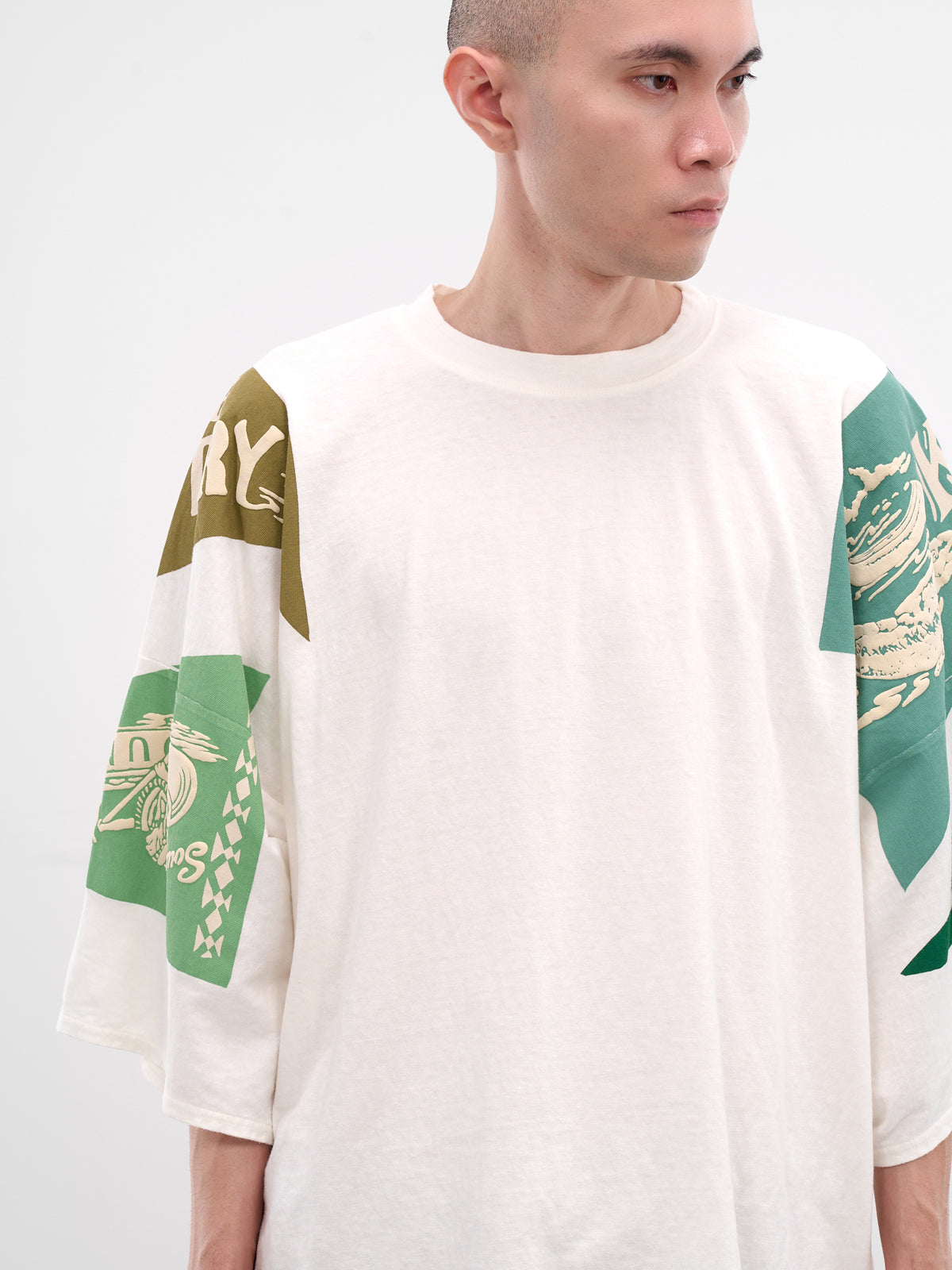 Yukon River Print Oversized Tee (K2508SC010-GREEN)