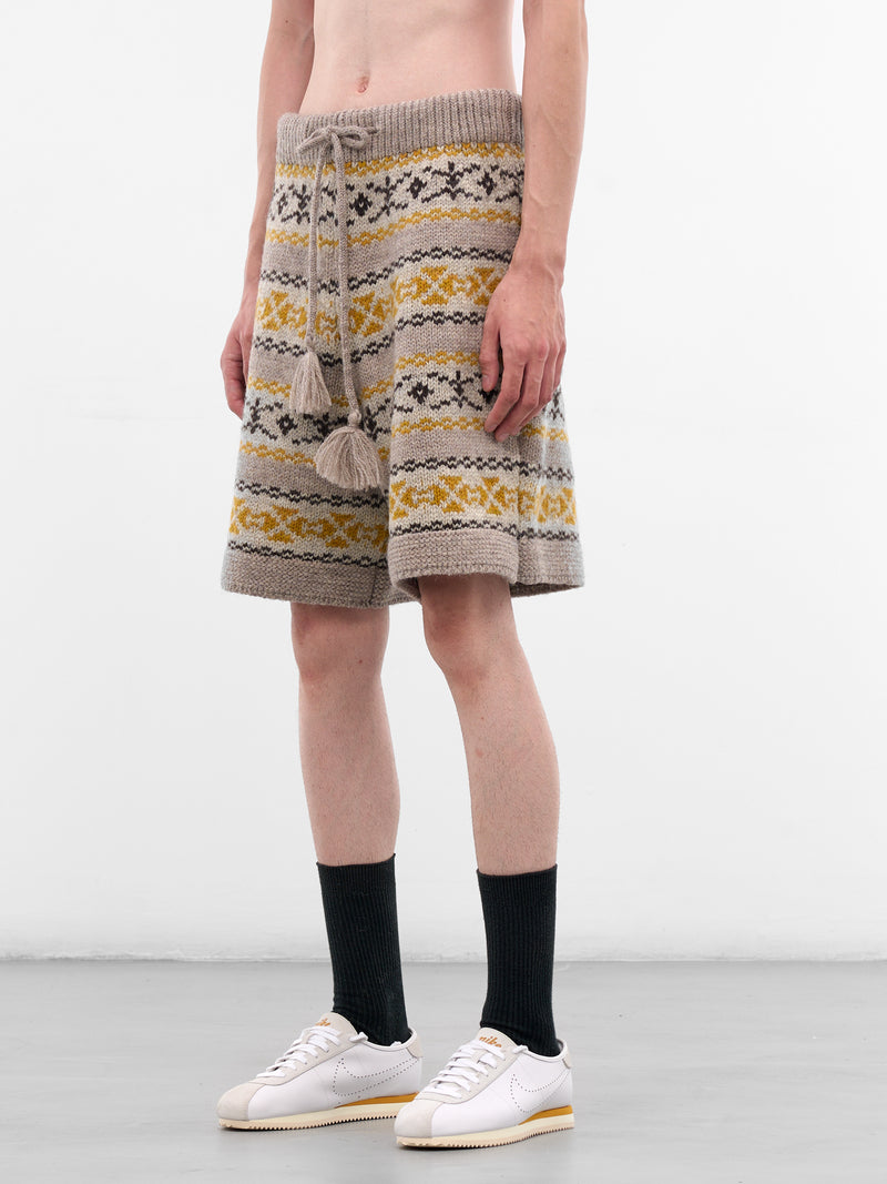 Fair Isle Wool Knit Shorts (K2509KN027-YELLOW)