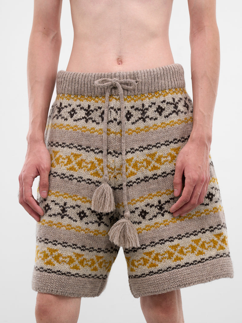 Fair Isle Wool Knit Shorts (K2509KN027-YELLOW)