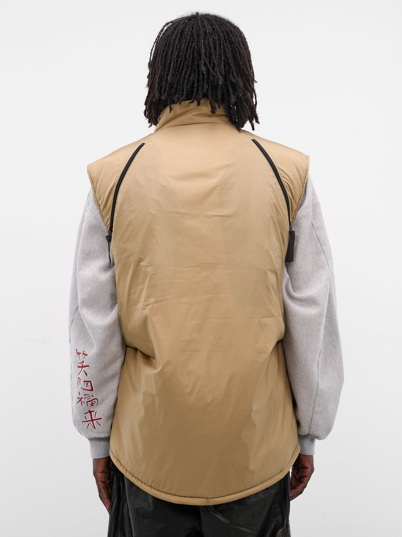 Beige Nylon Zepher Fishing Vest (K2509SJ070-BEIGE)