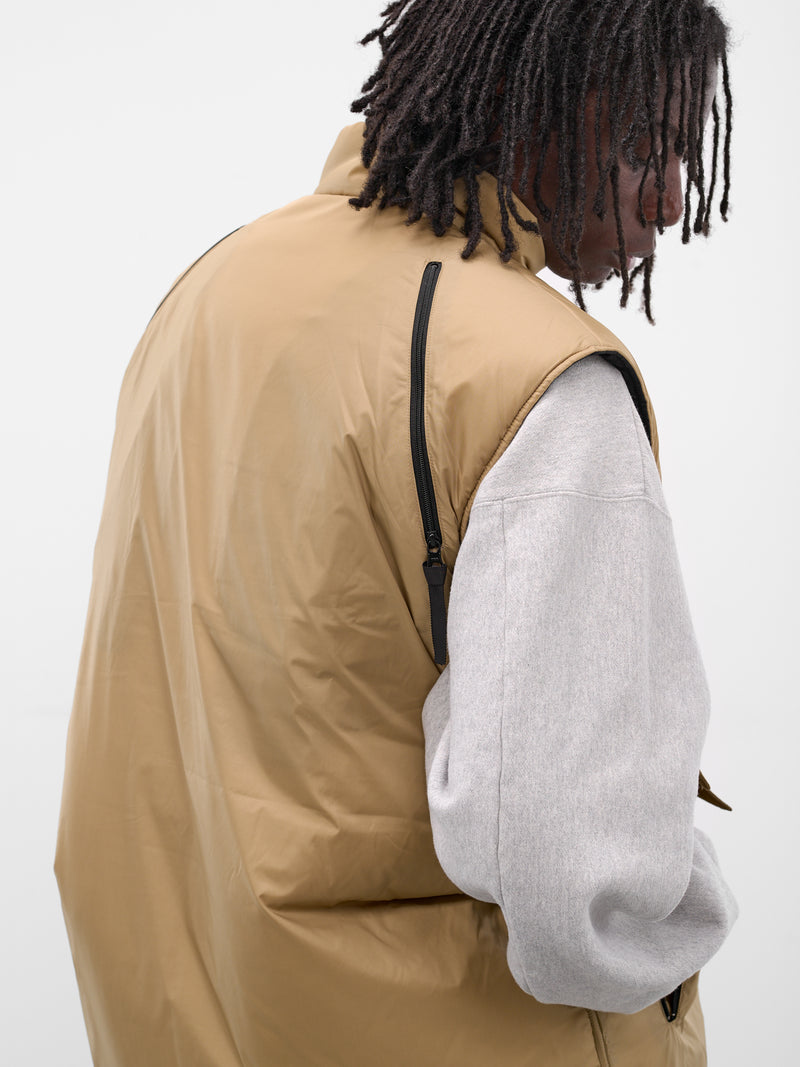 Beige Nylon Zepher Fishing Vest (K2509SJ070-BEIGE)