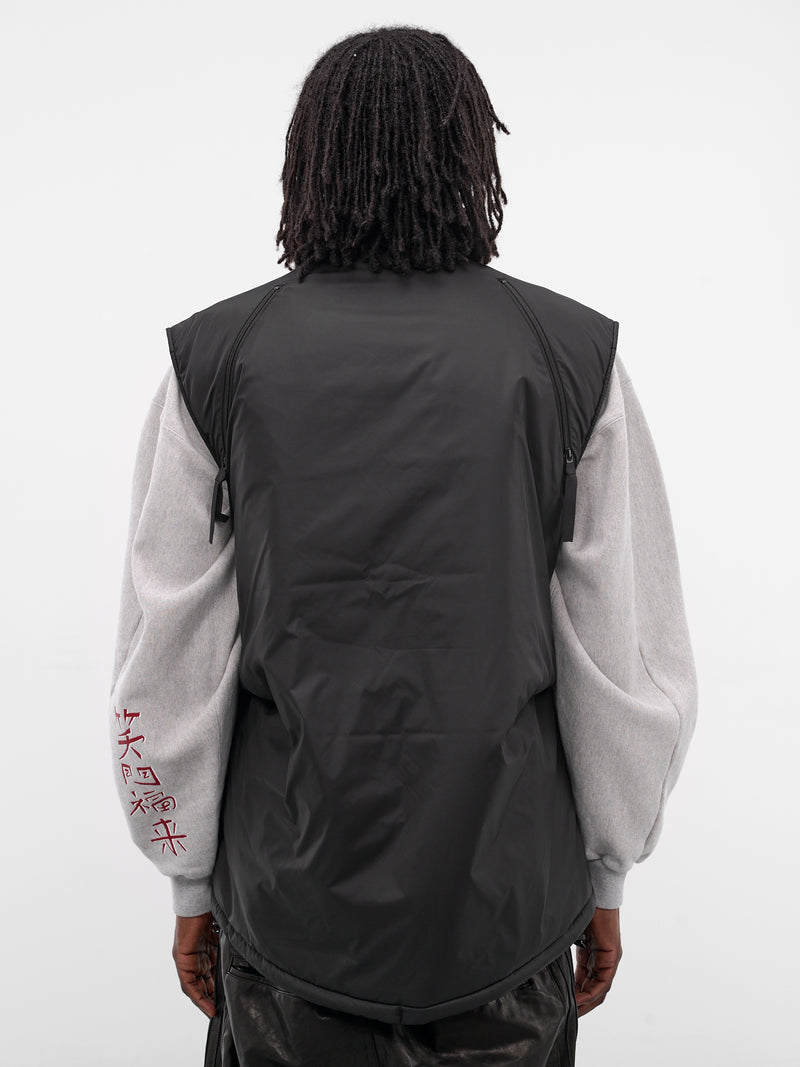 Black Nylon Zepher Fishing Vest (K2509SJ070-BLACK-SAX-LIGHT-BLU)