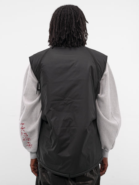Black Nylon Zepher Fishing Vest (K2509SJ070-BLACK-SAX-LIGHT-BLU)