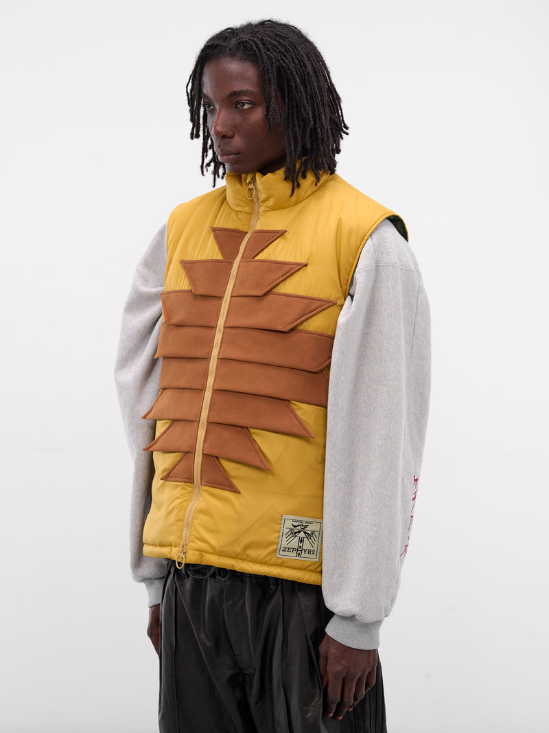 Mustard Nylon Zepher Fishing Vest (K2509SJ070-MUSTARD)