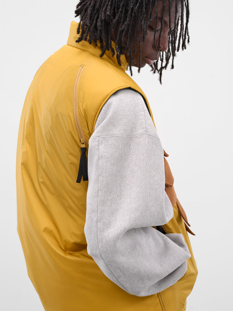 Mustard Nylon Zepher Fishing Vest (K2509SJ070-MUSTARD)