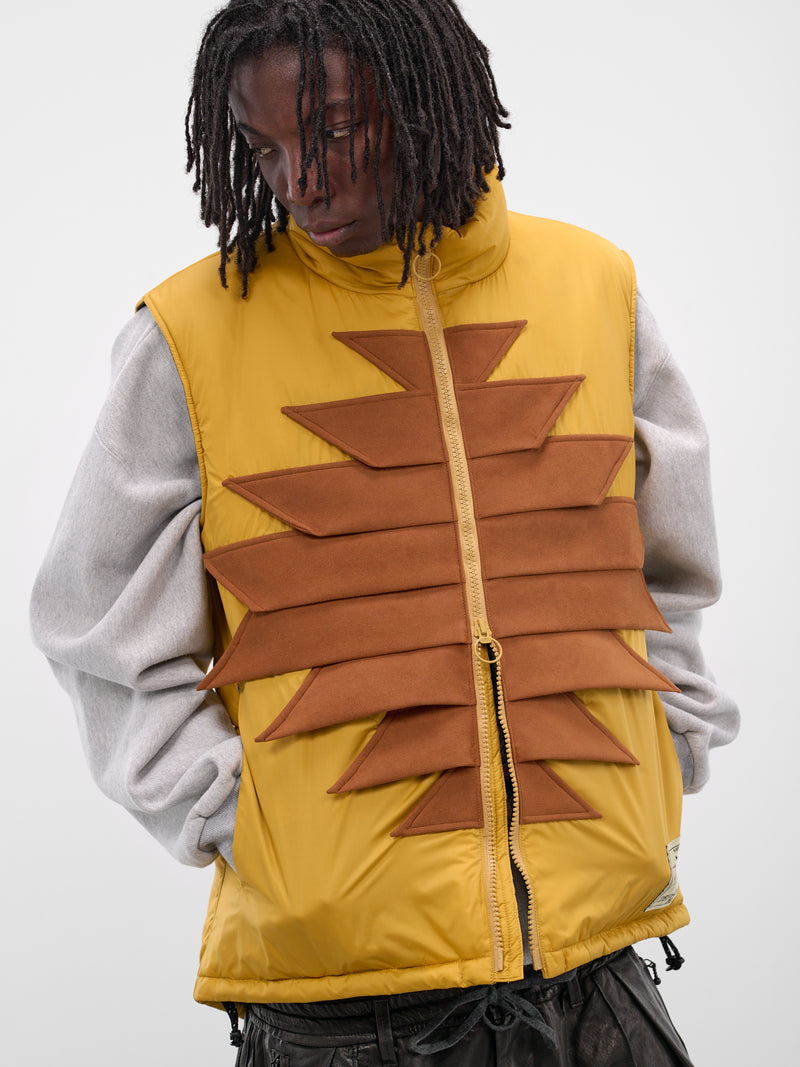 Mustard Nylon Zepher Fishing Vest (K2509SJ070-MUSTARD)